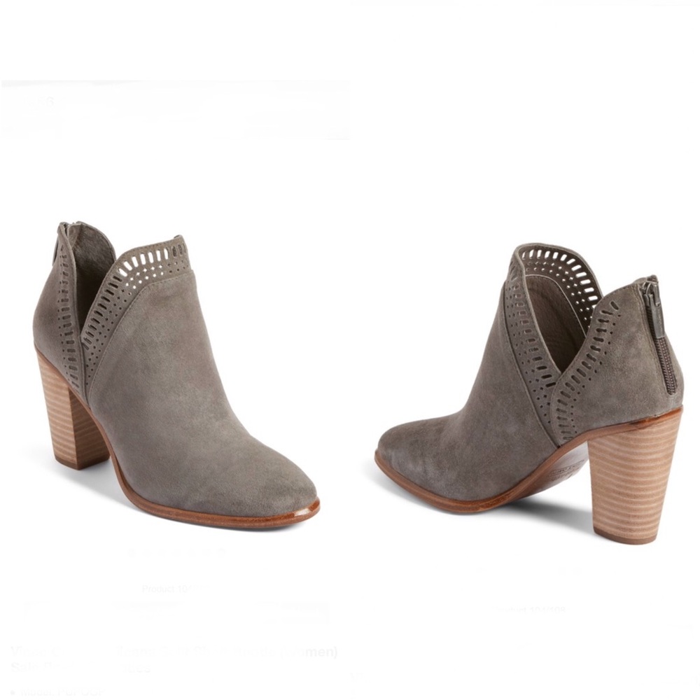 Vince Camuto Fileana Split Shaft Bootie Leather Suede